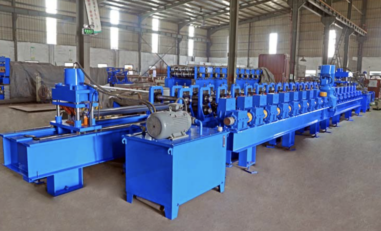 Road Guard Rail Post Roll Forming Machine For Sale In Spain